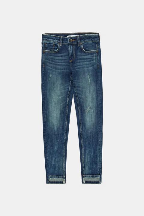 Jeans Z1975 Mid Rise Skinny Con Spacchi