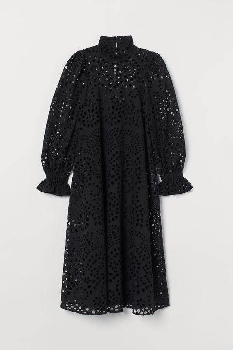 Broderie Anglaise Dress - Black