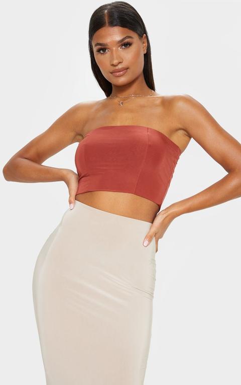 Helsa Spice Slinky Bandeau Crop Top