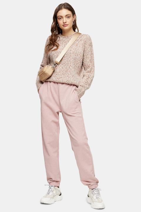 pink slim joggers