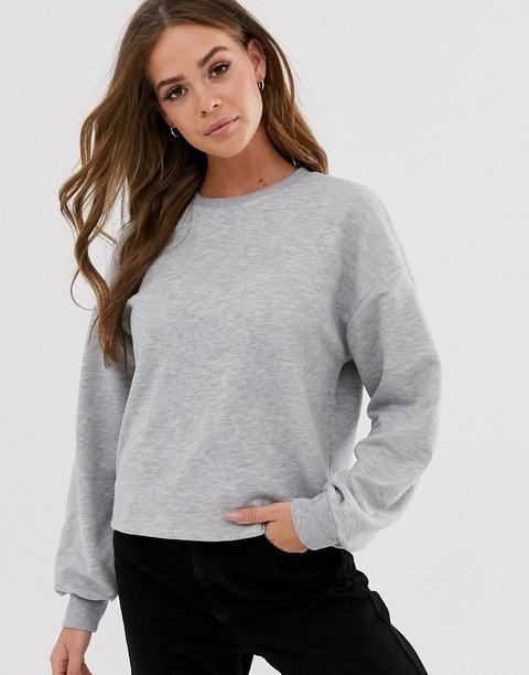 Pull&bear - Felpa Basic Grigia - Grigio