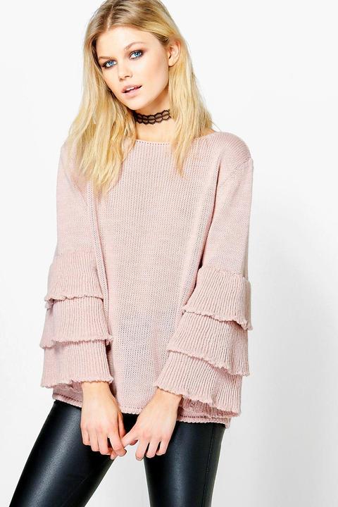 Katherine Ruffle Sleeve Jumper