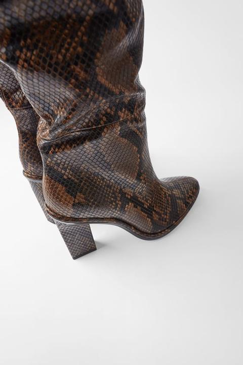 Animal Print High Heel Boots