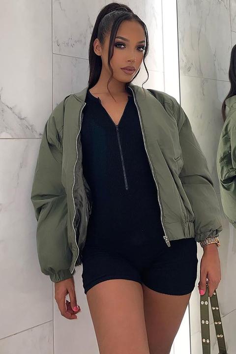 Obsessed With Me Bomber Jacket - Olive