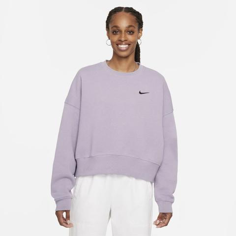 Haut Court En Tissu Fleece Nike Sportswear Pour Femme - Pourpre