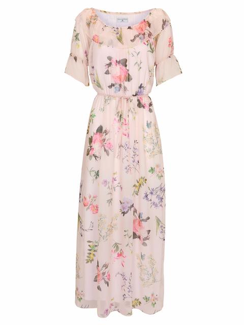 Druckkleid Mit Carmenausschnitt