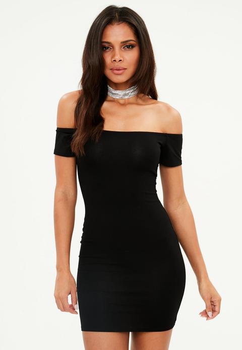 missguided black bardot dress