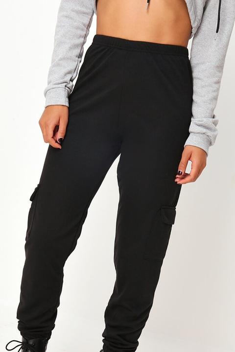 black slim leg joggers