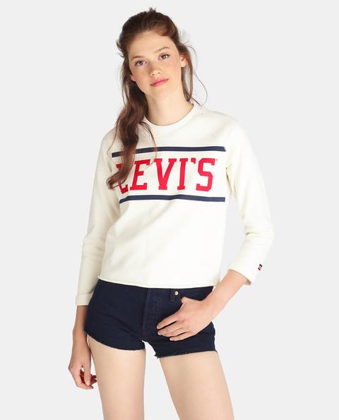 Levi's - Sudadera De Mujer Con Print De Texto Y Cuello Caja
