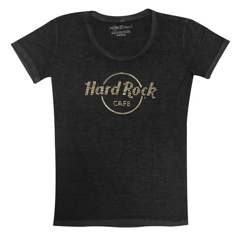 Ladies Metallic Logo Burnout Tee