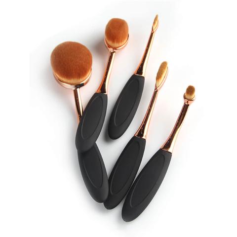 Set Di Pennello Da Trucco A Forma Di Spazzolino Da Denti Ovale