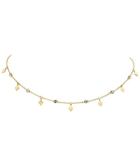 Rhombus Sparkle Choker Gold