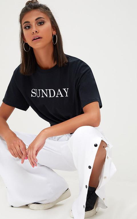 Black Sunday Slogan T Shirt