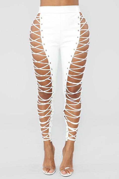 Fashion nova lace outlet up leggings