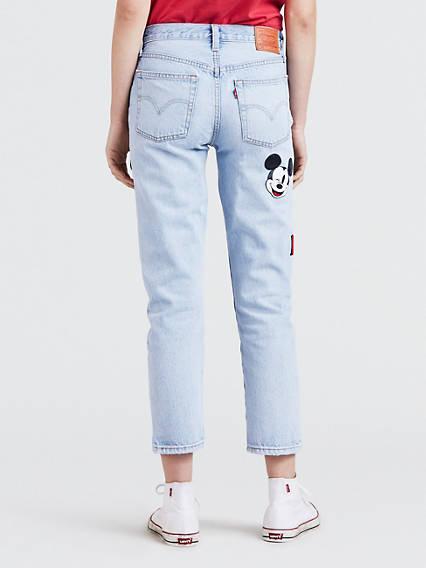 Patria Capataz Retorcido Levi's X Disney Mickey Mouse 501 Original Cropped Women's Jeans 25x28 de  Levi's en 21 Buttons
