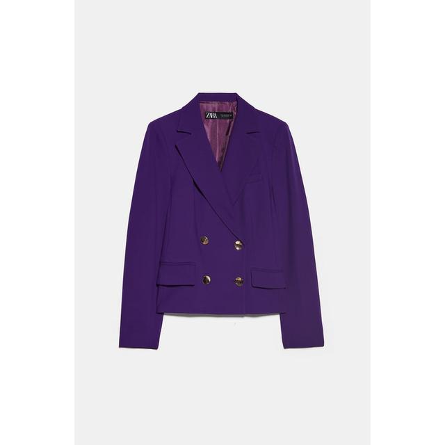 zara purple blazer