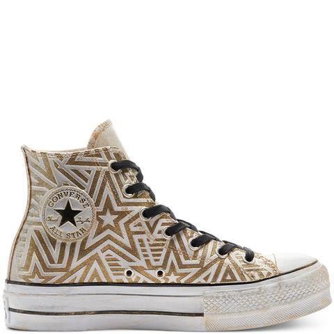 Converse Gold Star Leather Platform Chuck Taylor All Star High Top