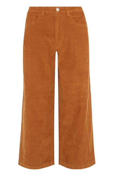 Tan Corduroy Wide Leg Jean