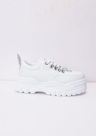 Chunky Sole Platform Lace Up Trainers 