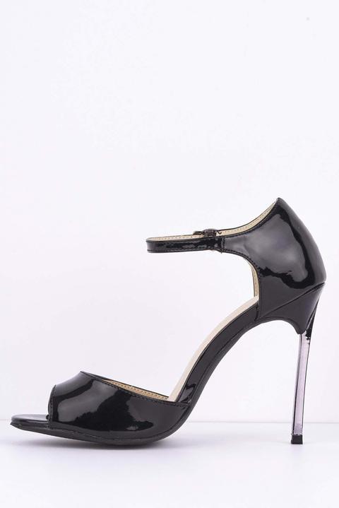 black peep toe heels