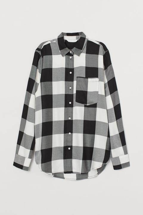 Checked Shirt - White