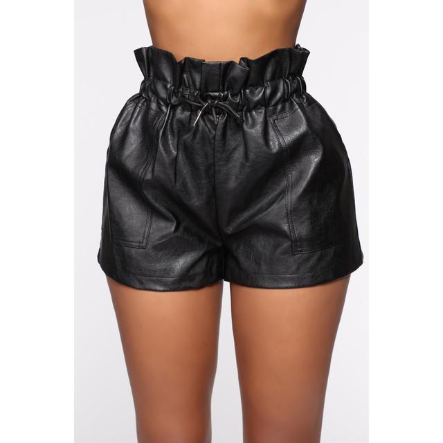 fashion nova leather shorts