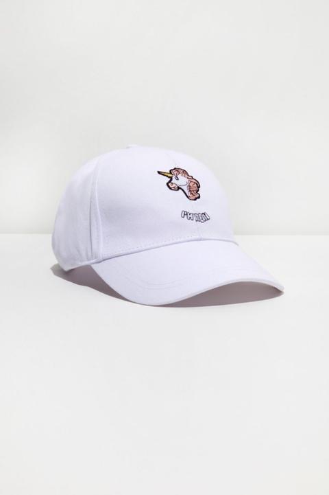 Cappellino Bianco Con Visiera E Unicorno