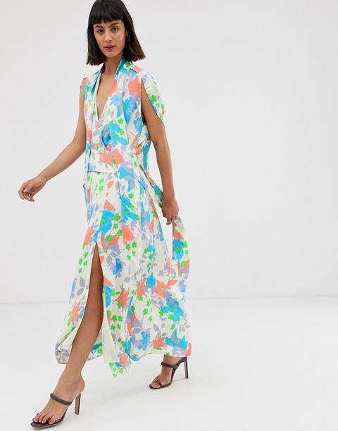 asos blue cape dress