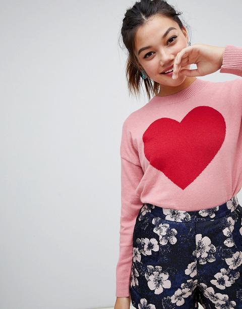 Soaked In Luxury - Maglione Con Cuore - Rosa