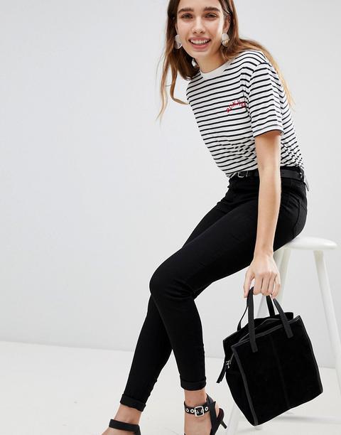 New Look - Jeans Skinny Neri A Vita Alta - Nero