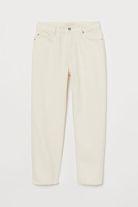 Straight Ankle Jeans - Blanco