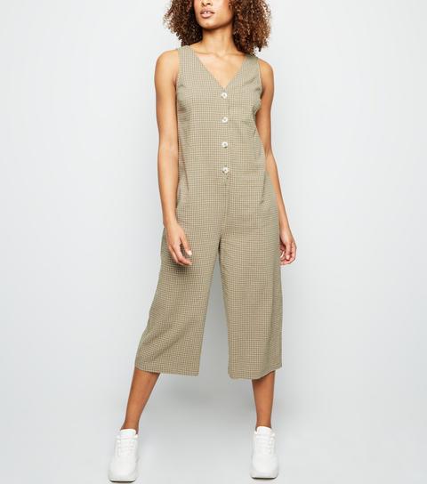 new look check jumpsuit