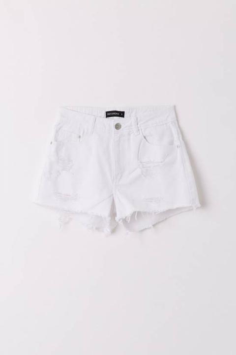 Shorts Con Bordi Sfilacciati