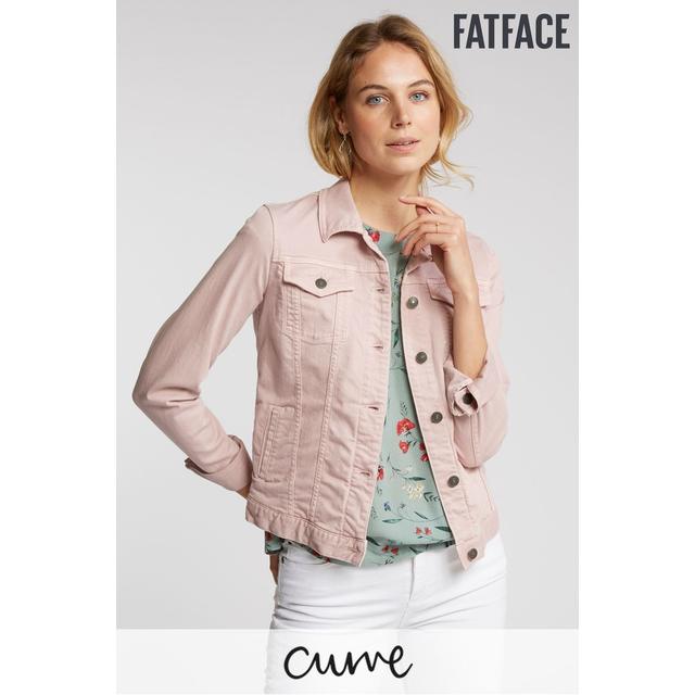fat face pink denim jacket