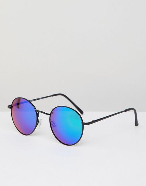 Gafas De Sol Con Montura Redonda Y Lentes Azules De Aj Morgan