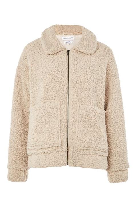 Patch Pocket Teddy Coat By Native Youth