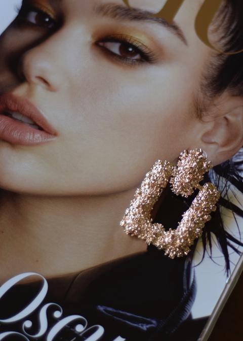 Gold Pink Earrings