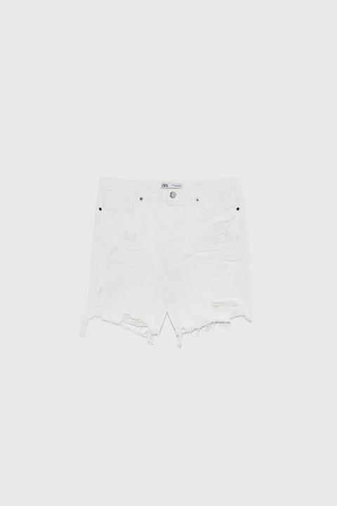 Bermuda Shorts Denim Strappi