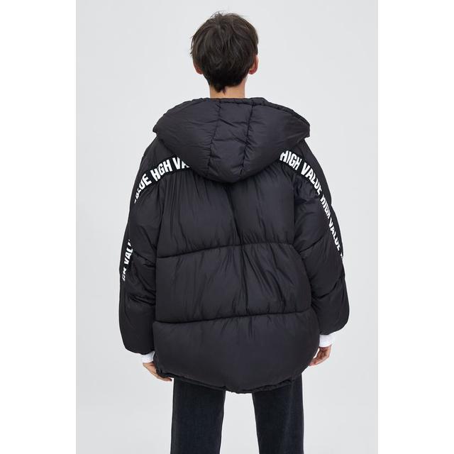 Zara bubble jacket. Comes with retractable hood! - Depop