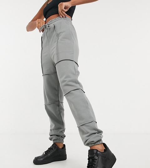 Collusion Seam Detail Oversized Joggers In Grey