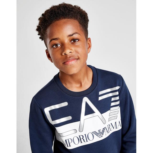 emporio armani ea7 oversize logo crew sweatshirt junior