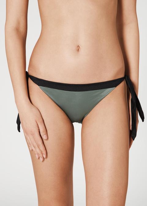 Bikini Bottom Con Fiocco Fiamma