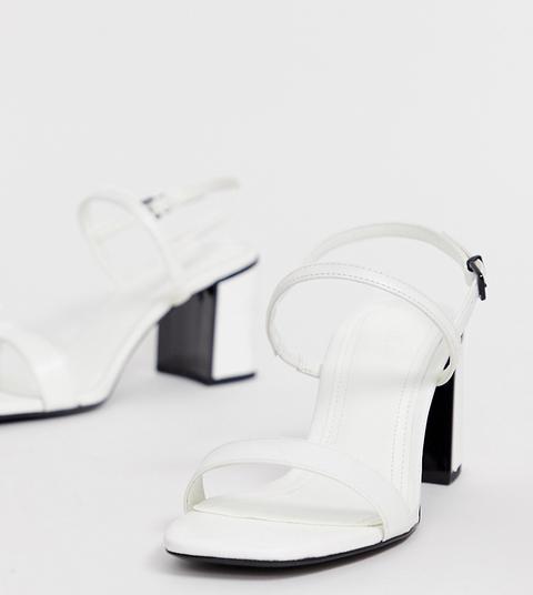white block strappy heels