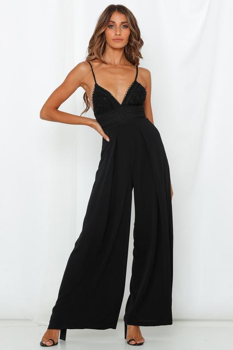 hello molly black jumpsuit