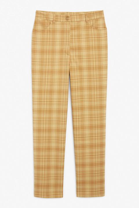 Straight Leg Trousers - Yellow