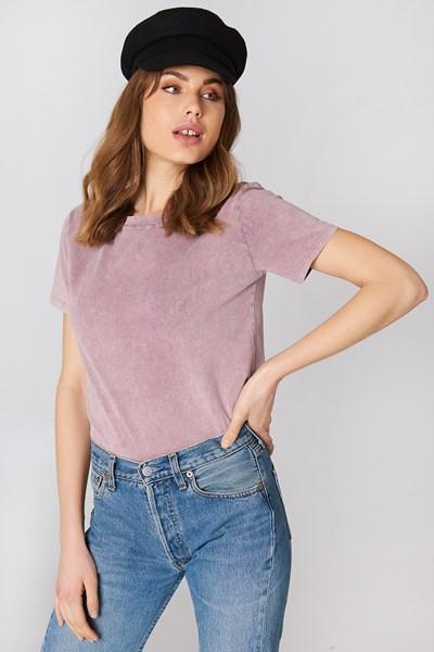 Na-kd Urban Stone Washed Tee - Purple