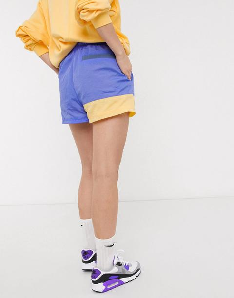 Nike Colourblock Woven Shorts In Blue 