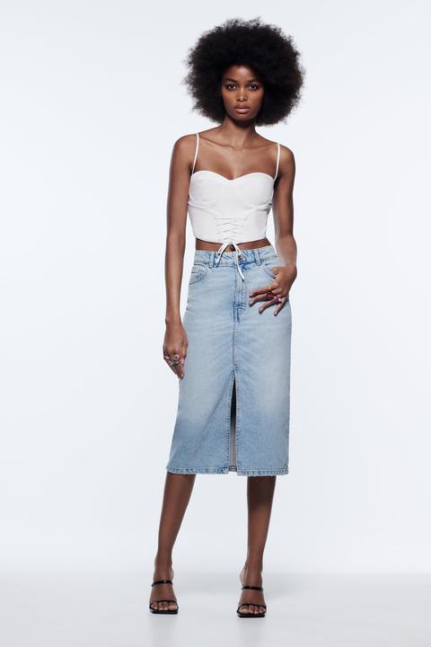 Falda Midi Denim