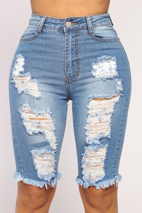 bermuda distressed shorts