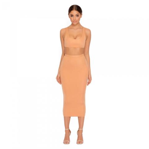 Inside Scoop Crop Top In Apricot